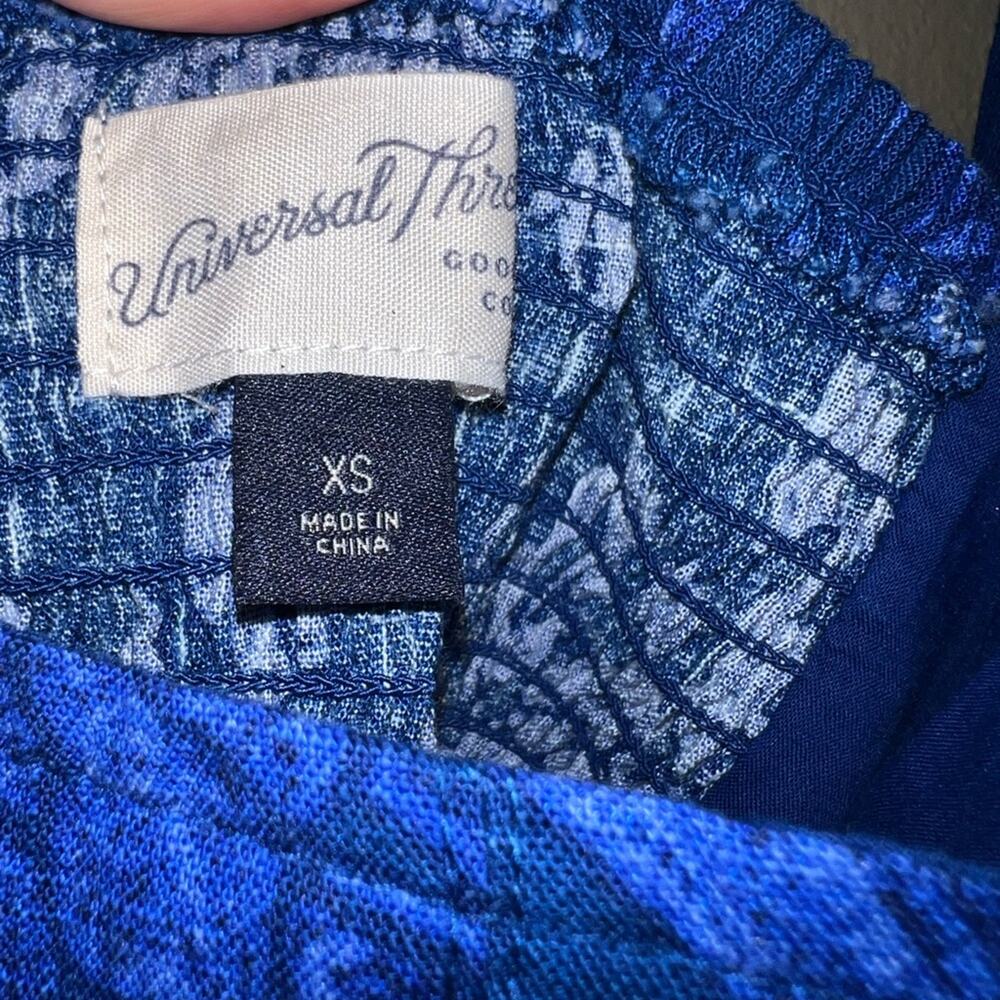 Universal Thread Blue Floral Smocked Midi Dress XS Pockets Cottagecore NWOT - Picture 11 of 11